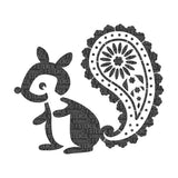 Pasha the Paisley Squirrel Stencil