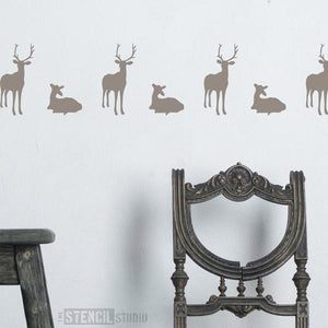 Deer and Fawn Stencil