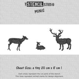 Stencil MiNiS - Deer Family Stencil