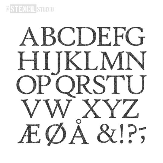 Stafrófið - Norwegian Alphabet Stencil Set