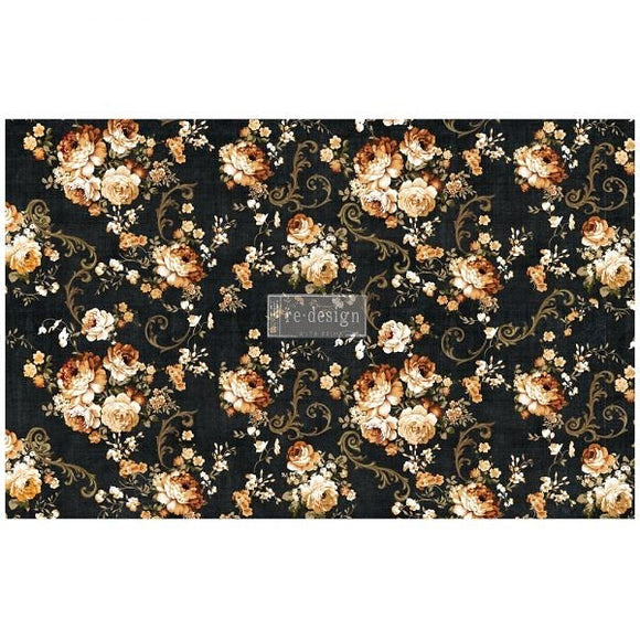 Dark Floral - Decoupage Tissue Paper